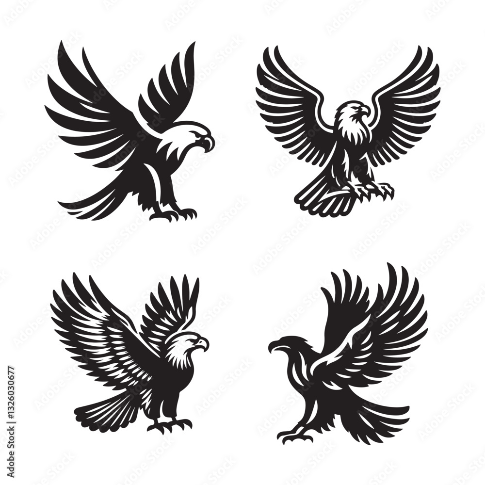 Flying Eagle with Expansive and Strong Wings Flying Eagle with Expansive and Strong Wings