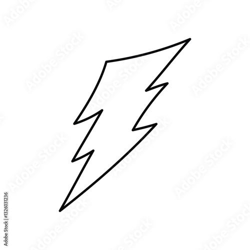 Free Download Lightning doodle line icon with white background vector stock illustration - GFXLoad