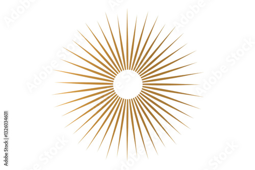 cutout  tattoo sketch.  Golden Sunburst Wall Art - Modern Geometric Design