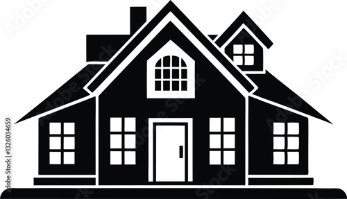 House silhouette vector, home icon symbol, house black vector silhouette