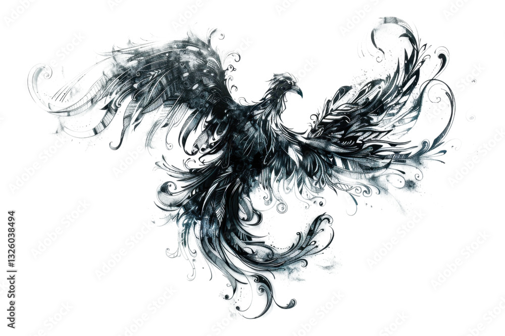 Majestic Phoenix Art Illustration Majestic Phoenix Art Illustration
