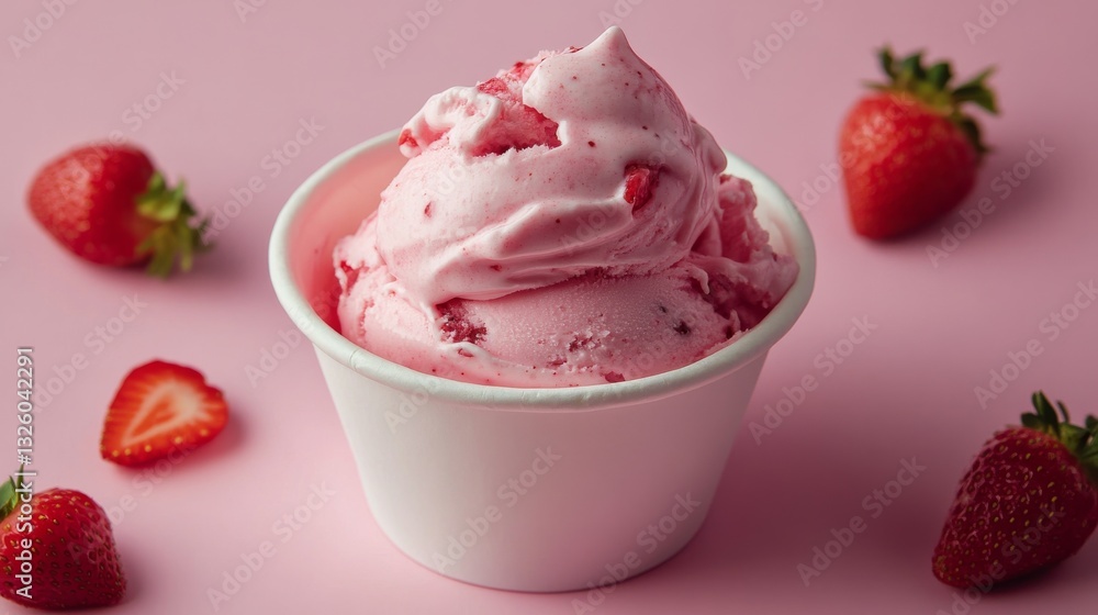 103.Premium strawberry ice cream cup 103.Premium strawberry ice cream cup