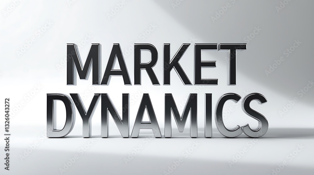 Analysis of market dynamics through bold typography design on a smooth surface Analysis of market dynamics through bold typography design on a smooth surface