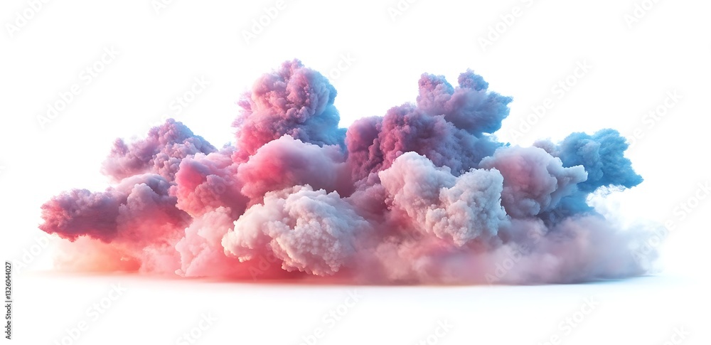 A dreamy, isolated pastel cloud on a white background, featuring soft lighting and high-resolution detail, perfect for fantasy-themed designs. Hyperrealistic digital art A dreamy, isolated pastel cloud on a white background, featuring soft lighting and high-resolution detail, perfect for fantasy-themed designs. Hyperrealistic digital art