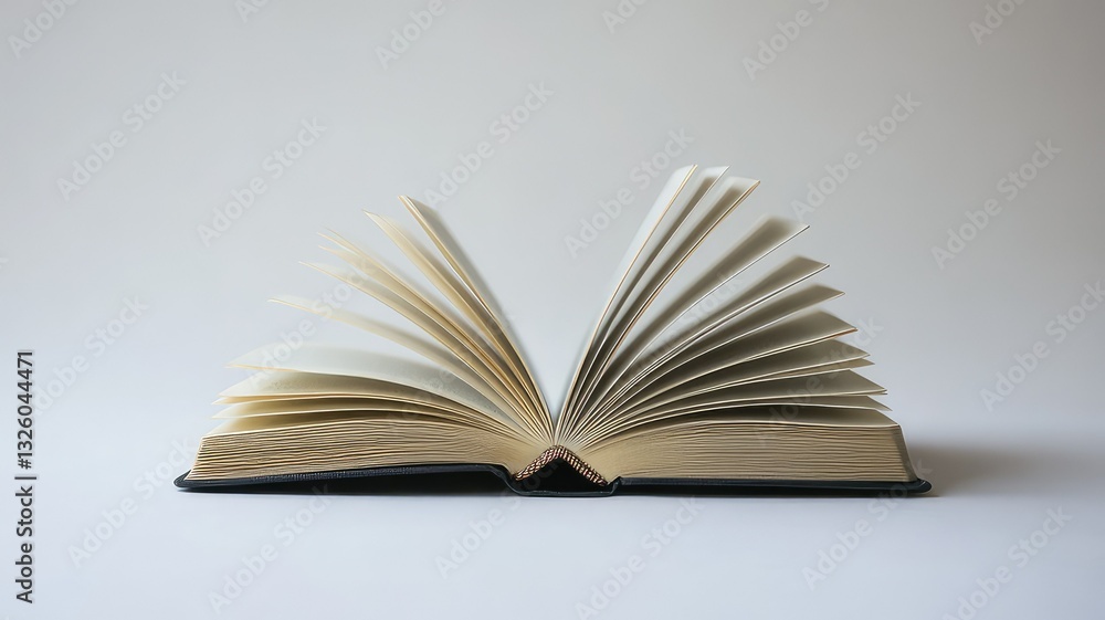 Fototapeta premium World Book Day, moving pages , libri , libro aperto , open book isolated on white background 23 April