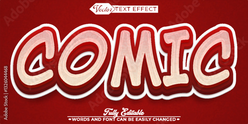 Cartoon Comic Vector Editable Text Effect Template