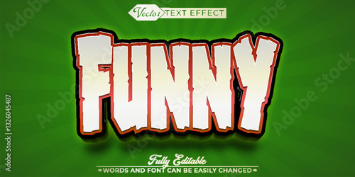 Cartoon Funny Vector Editable Text Effect Template