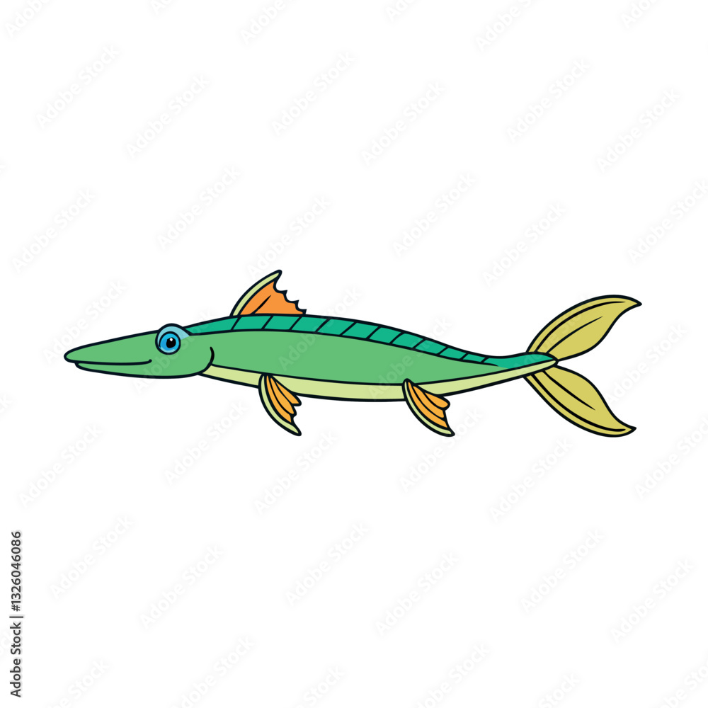 Vector illustration of an abstract fish Vector illustration of an abstract fish