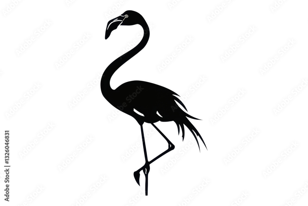Obraz premium Elegant Flamingo Silhouette Design