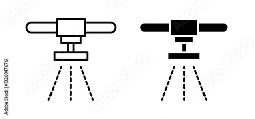 Sprinkler vector icon set black filled and outlined style.