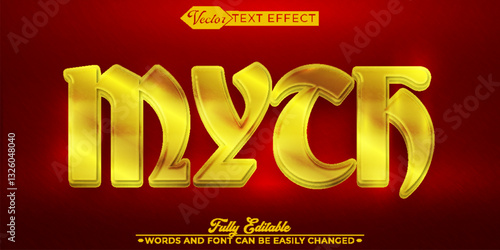 Old Ancient Myth Vector Editable Text Effect Template