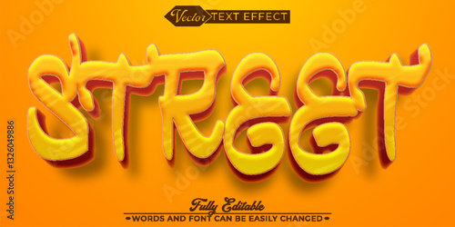 Grafitti Street Vector Editable Text Effect Template