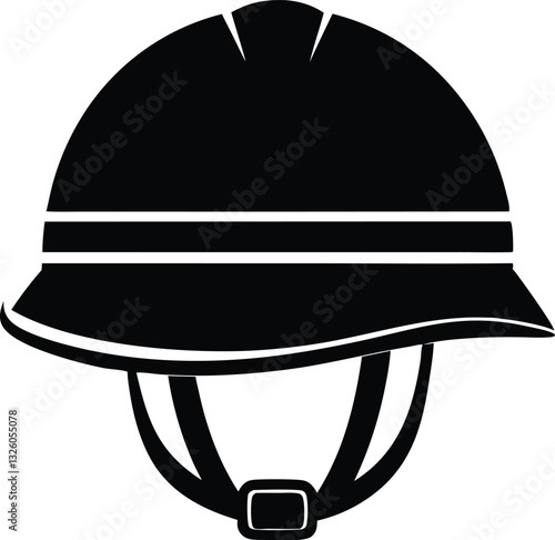 military helmet silhouette vector illustration