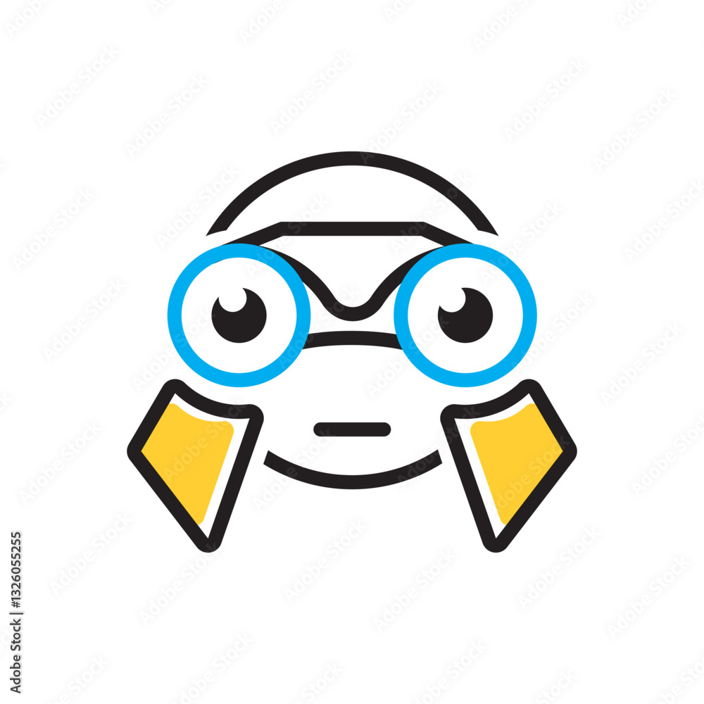 Naklejka premium Multi color icon for observation