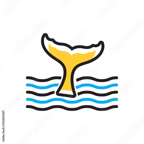 Multi color icon for tail