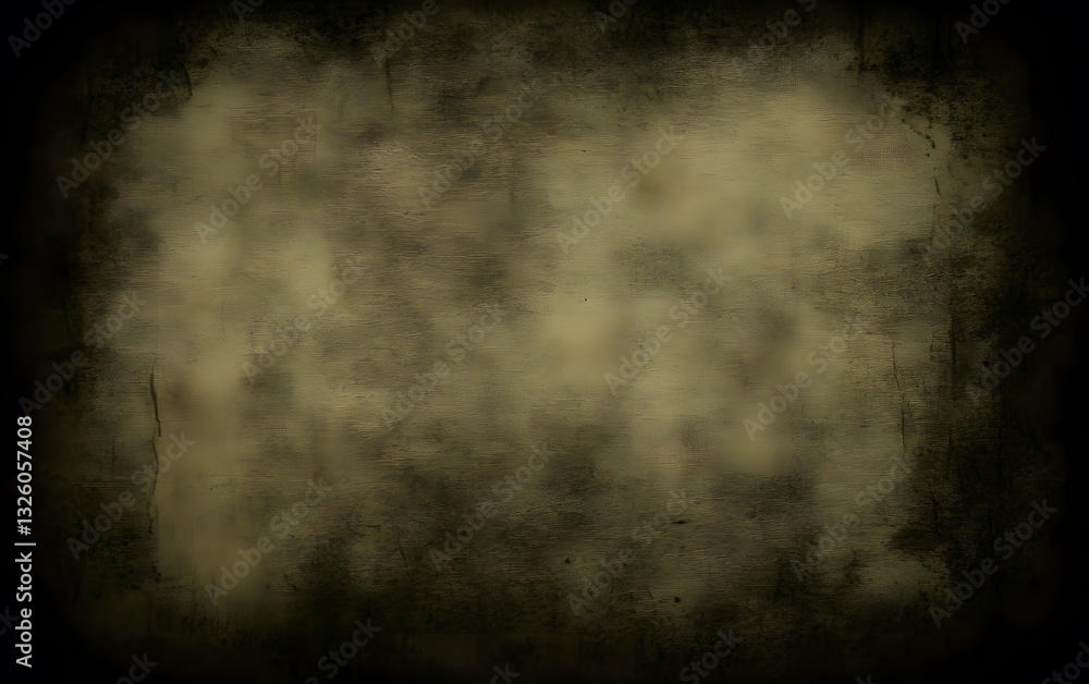 Obraz premium Dark Olive Green Grunge Texture Background, Vintage Distressed Wall, Abstract Aged Paper