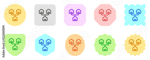 Editable local, home, network, LAN, connection vector icon. Remote work, job, profession, freelance. Part of a big icon set family. Perfect for web and app interfaces, presentations, infographics, etc