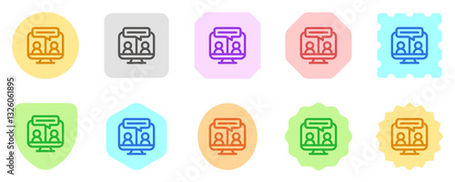 Editable online meeting, conference, chat vector icon. Remote work, job, profession, freelance. Part of a big icon set family. Perfect for web and app interfaces, presentations, infographics, etc
