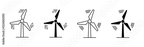 wind turbine silhouettes