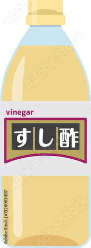 Sushi Vinegar Bottle Illustration