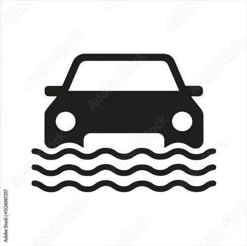 Flooded car icon