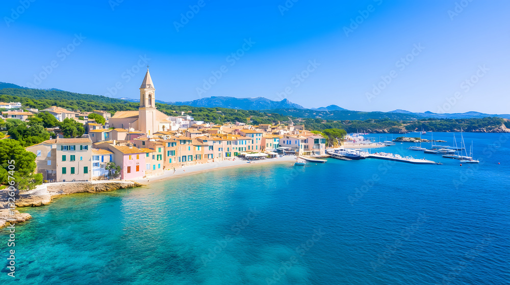 Photorealistic view of Saint-Tropez, capturing the charm of the French Riviera with luxurious yachts, Mediterranean architecture, and a vibrant coastal atmosphere.
Photorealistic view of Saint-Tropez, capturing the charm of the French Riviera with luxurious yachts, Mediterranean architecture, and a vibrant coastal atmosphere.