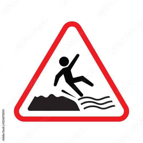 Warning Keep Off Slippery Rock Cause Fails Symbol Sign