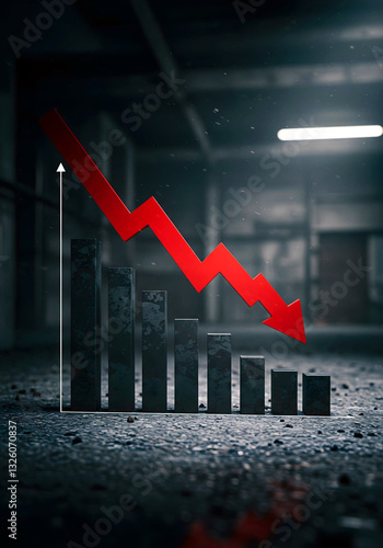 Graphique en chute libre représentant une crise économique