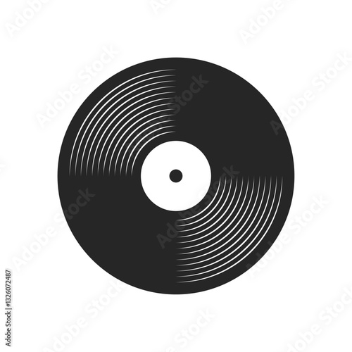 Vector vinyl record disc