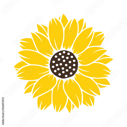 natural vector yellow sunflower