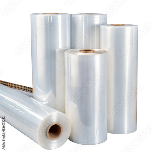 Rolls of transparent packaging film for industrial use, Rolls of plastic wrap for packaging and food storage