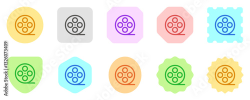 Editable film reel, movie roll vector icon. Movie, cinema, entertainment. Part of a big icon set family. Perfect for web and app interfaces, presentations, infographics, etc