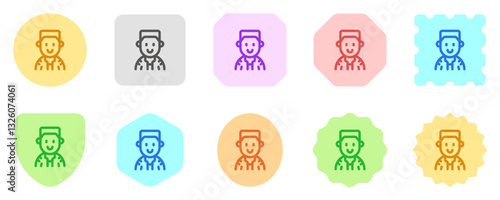Editable person with army buzz flattop haircut avatar vector icon. User, profile, identity, persona. Part of a big icon set family. Perfect for web and app interfaces, presentations, infographics, etc