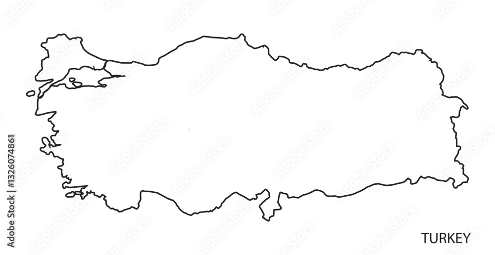 turkey map vector design outlines turkey map vector design outlines