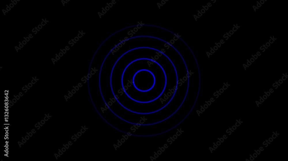 Technology Radio waves signal icon concept animation. Sound frequency Signal animation on black background Technology Radio waves signal icon concept animation. Sound frequency Signal animation on black background