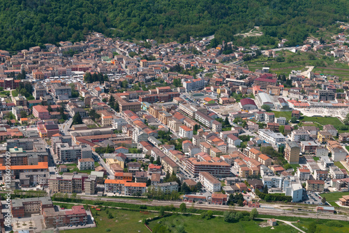 Veduta aerea di Bojano (CB) Italia.