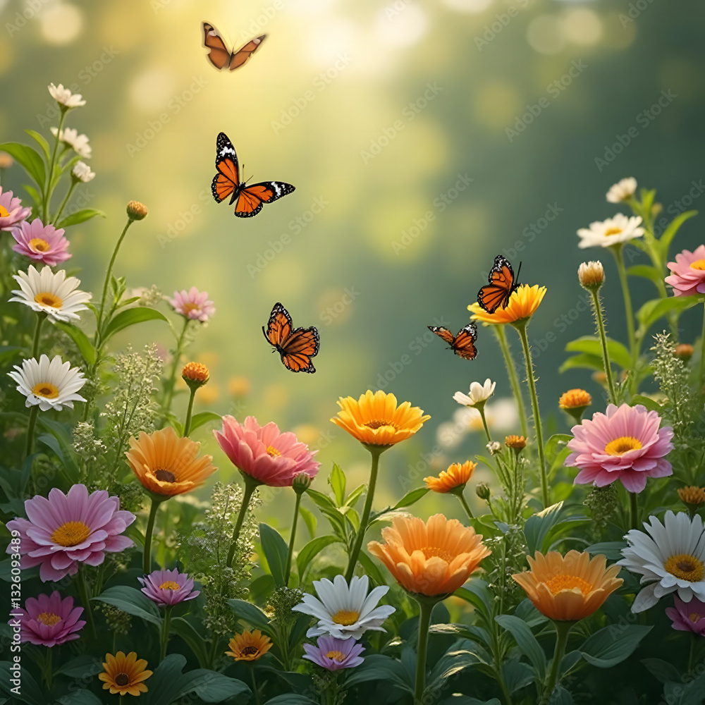 flowers and butterflies flowers and butterflies