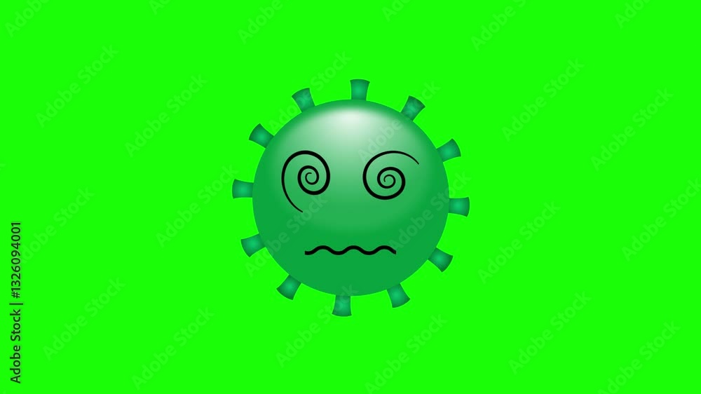 Odd Virus Emoji with green screen Odd Virus Emoji with green screen