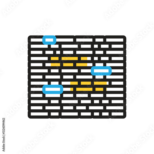 Multi color icon for wall
