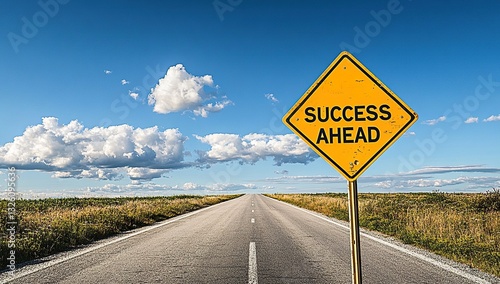 A yellow road sign with the words 