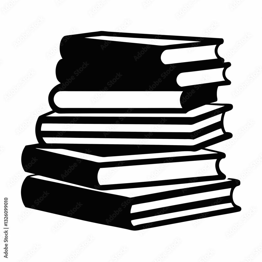 pile text books isolated icon vector illustration design black and white pile text books isolated icon vector illustration design black and white
