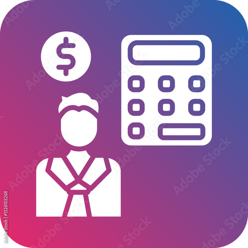 Accountant icon style