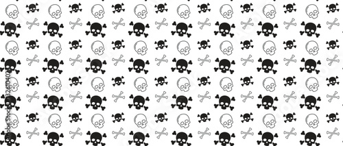 skull crossbones white background
