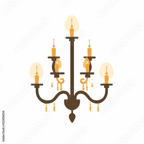 Very Simple flat 2D icon chandelier set collection isolated on a white background, vector, flat design, animation design, simple flat 2D icon, minimalist design, clipart