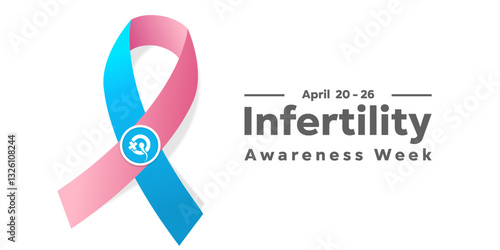 Infertility Awareness week. Ribbon, sperm and more. Great for cards, banners, posters, social media and more. White background.