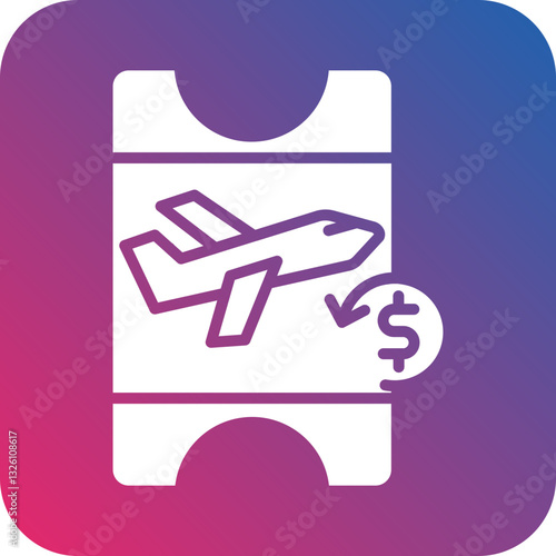 Airfare Reimbursemen icon style