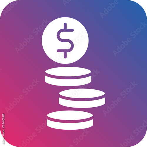 Stacks of Coins icon style