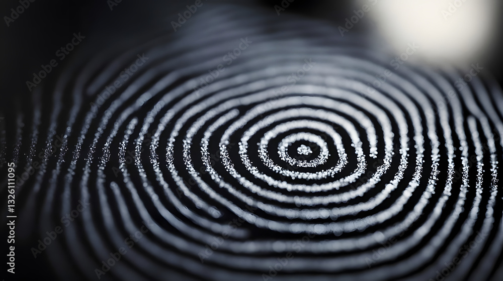 Obraz premium White and black fingerprint texture set in modern style