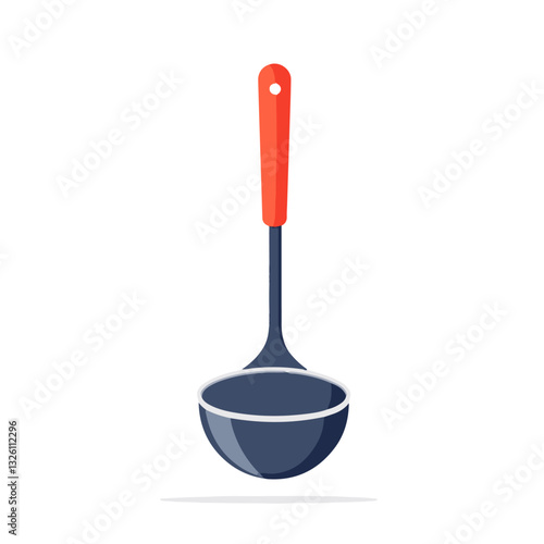 Very Simple flat 2D icon ladle collection isolated on a white background, vector, flat design, animation design, simple flat 2D icon, minimalist design, clipart