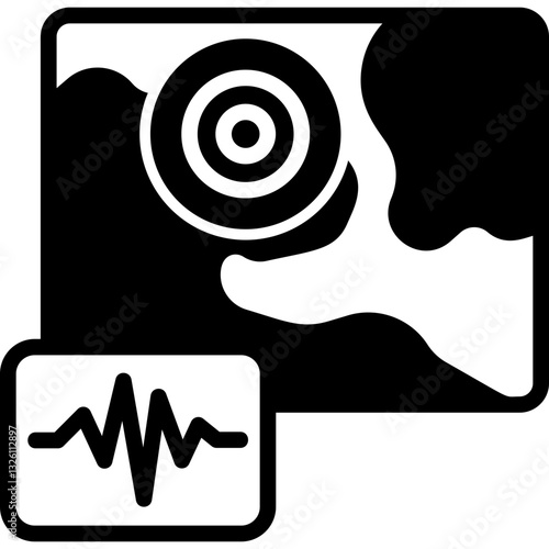 Epicenter glyph icon